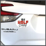 13.1 HALF Crazy Half Marathon Runner Decal or Car Magnet