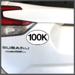 Race Distance 100K Basic Font Decal or Car Magnet