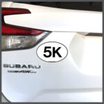 Race Distance 5K Basic Font Decal or Car Magnet