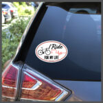 I Ride For My Life Bicycle Decal or Car Magnet