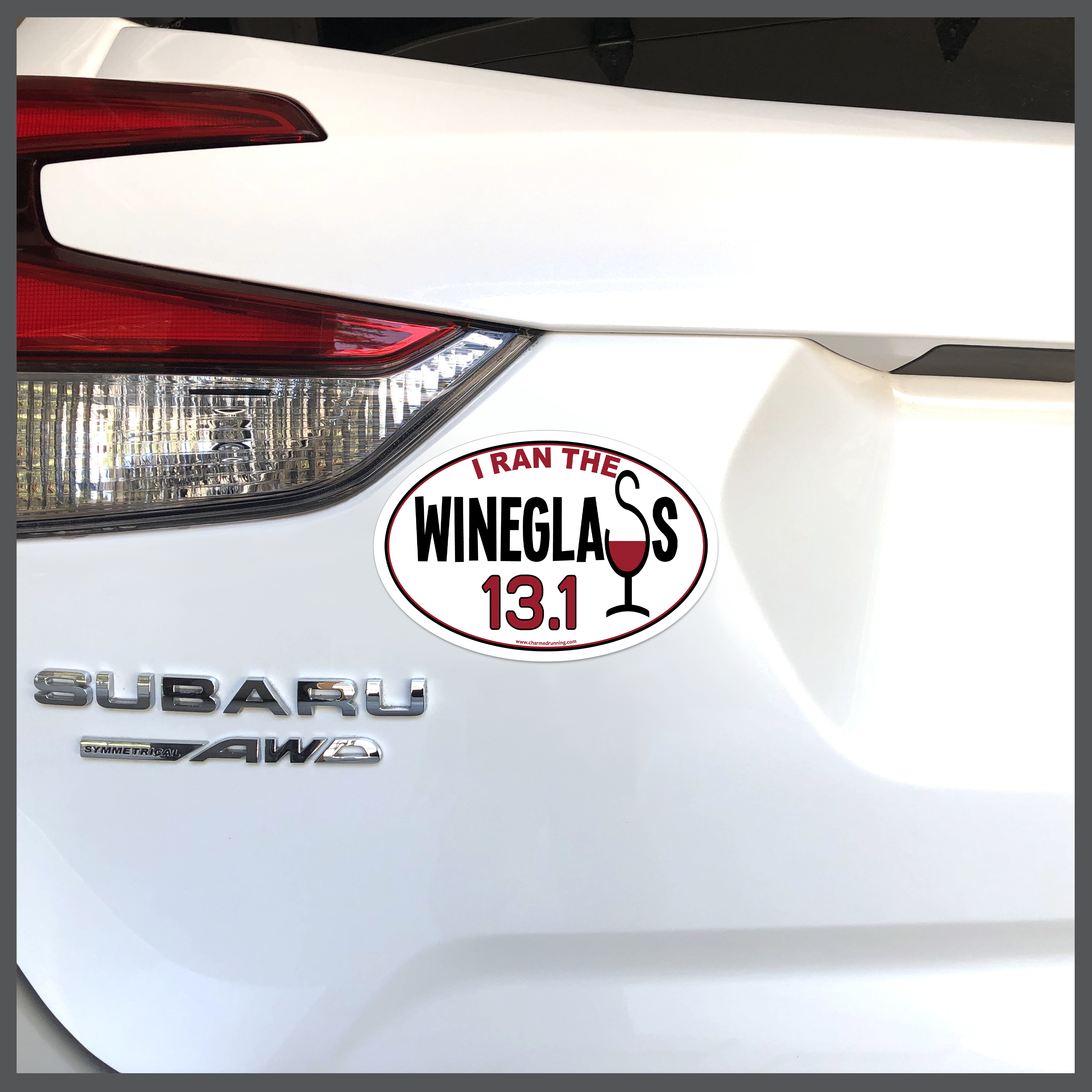 I Ran The Wineglass with Wine Glass Half Marathon 13.1 Car Magnet